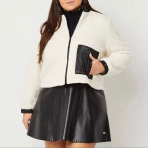 JUICY BY JUICY COUTURE SHERPA BOMBER JACKET medium